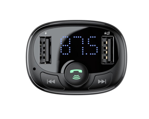 АЗП з FM-модулятор Baseus T Shaped S-09A Car Bluetooth MP3 Player (Standard Edition) Black