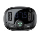 АЗП з FM-модулятор Baseus T Shaped S-09A Car Bluetooth MP3 Player (Standard Edition) Black