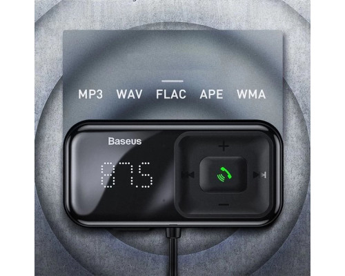 АЗП з FM-модулятором Baseus T Shaped S-16 Car Bluetooth MP3 Player Black