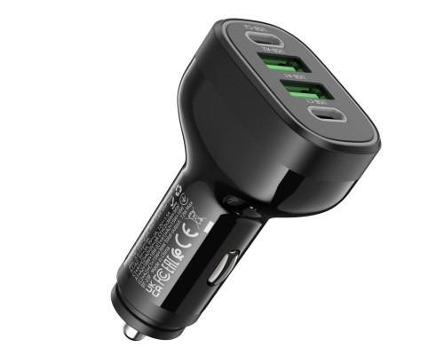 Автомобільний зарядний пристрій HOCO NZ11 Guide PD72W(2C2A) car charger Black