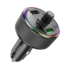 АЗП з FM-модулятором HOCO E82 Guerrero PD30W+QC3.0 car BT FM transmitter Black (6942007620642)