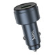 Автомобільний зарядний пристрій HOCO Z57B Glorious 63W dual-port digital display PD45W+QC3.0 car charger Metal Gray (6942007633161)