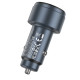 Автомобільний зарядний пристрій HOCO Z57B Glorious 63W dual-port digital display PD45W+QC3.0 car charger Metal Gray (6942007633161)