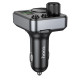 АЗП з FM-модулятором HOCO E86 Alegria 48W dual port PD30W+QC3.0 car BT FM transmitter Black (6942007646956)