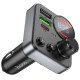 АЗП з FM-модулятором HOCO E86 Alegria 48W dual port PD30W+QC3.0 car BT FM transmitter Black (6942007646956)