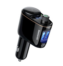 АЗП з FM-модулятор Baseus Locomotive Wireless MP3 Vehicle Charger Black