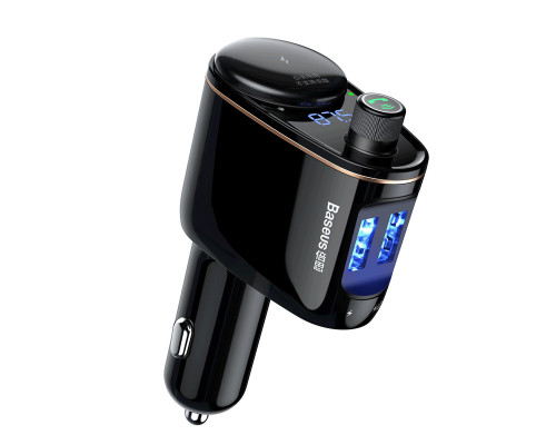 АЗП з FM-модулятор Baseus Locomotive Wireless MP3 Vehicle Charger Black