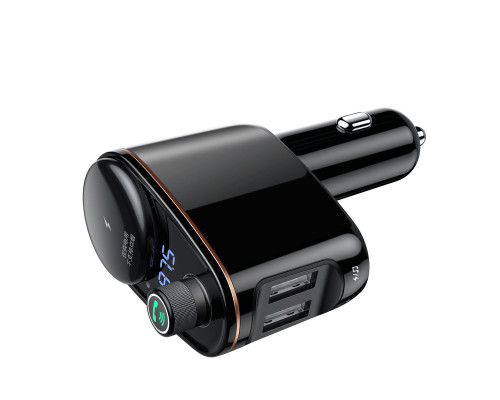 АЗП з FM-модулятор Baseus Locomotive Wireless MP3 Vehicle Charger Black