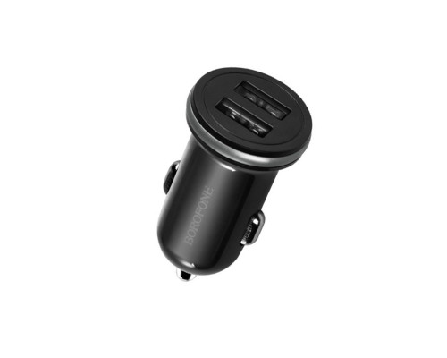 Автомобільний зарядний пристрій BOROFONE BZ5 CarPal, in-car charger with dual USB ports, 2.1A Black