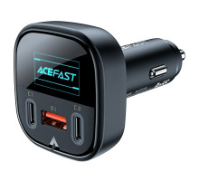 Автомобільний зарядний пристрій ACEFAST B5 101W (2C+A) metal car charger with OLED smart display