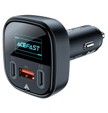 Автомобільний зарядний пристрій ACEFAST B5 101W (2C+A) metal car charger with OLED smart display