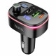 АЗП з FM-модулятором HOCO E62 Fast PD20W+QC3.0 car BT FM transmitter Black