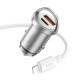 Автомобільний зарядний пристрій HOCO NZ10 Handy PD45W+QC3.0 car charger set(C to iP) Silver