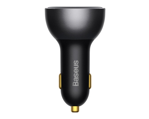 Автомобільний зарядний пристрій Baseus Digital Display PD3.1 Dual Fast Charger Car Charger U+C 140W Set Obsidian Black (With Superior Series Fast Char (CGZX070001)