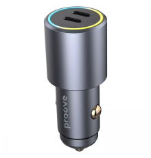 АЗП Proove Double Energy 50W 3A 2USB-C metal gray PLS-00-00138395