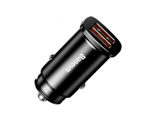 АЗП Baseus Square Metal 30W 3A 2USB-A black PLS-00-00048822