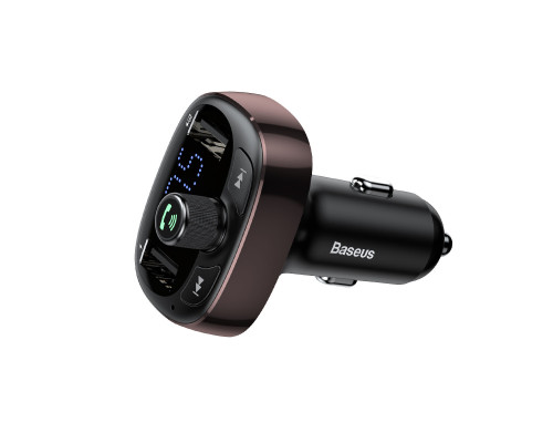 АЗП з FM-модулятором Baseus T typed Wireless MP3 Сharger Dark coffee