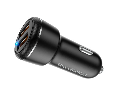 Автомобільний зарядний пристрій BOROFONE BZ17 Core dual port QC3.0 car charger 18W