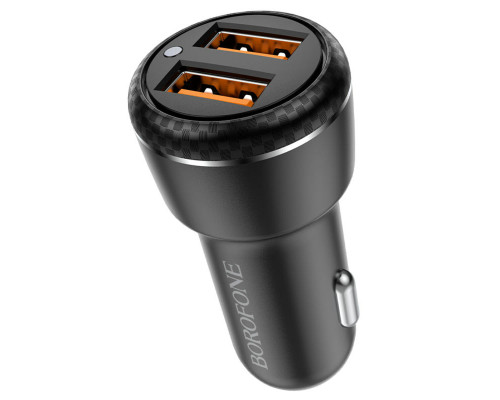 Автомобільний зарядний пристрій BOROFONE BZ17 Core dual port QC3.0 car charger 18W