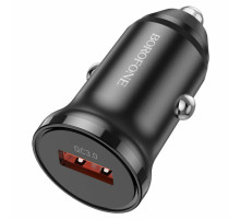 Автомобільний зарядний пристрій BOROFONE BZ18 single port QC3.0 car charger 18W Black