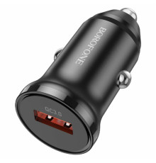 Автомобільний зарядний пристрій BOROFONE BZ18 single port QC3.0 car charger 18W Black