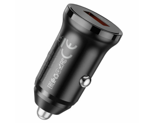 Автомобільний зарядний пристрій BOROFONE BZ18 single port QC3.0 car charger 18W Black