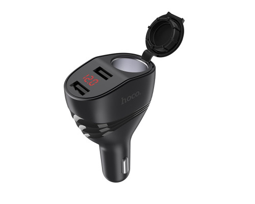 Автомобільний зарядний пристрій HOCO Z34 Thunder power cigarette lighter car charger Black