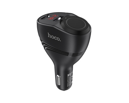 Автомобільний зарядний пристрій HOCO Z34 Thunder power cigarette lighter car charger Black