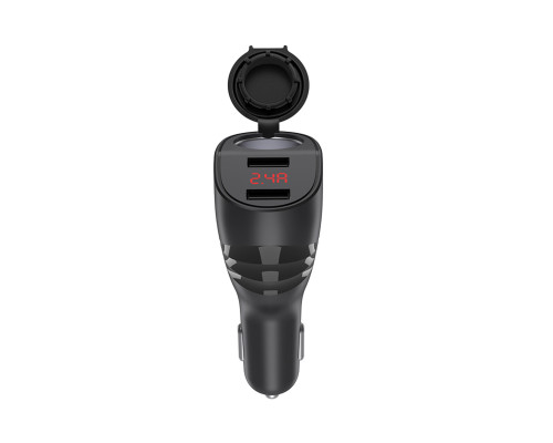 Автомобільний зарядний пристрій HOCO Z34 Thunder power cigarette lighter car charger Black