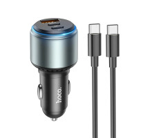 Автомобільний зарядний пристрій HOCO NZ9 Galloper 95W three-port(2C1A) car charger set(Type-C to Type-C) Black