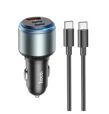 Автомобільний зарядний пристрій HOCO NZ9 Galloper 95W three-port(2C1A) car charger set(Type-C to Type-C) Black