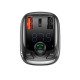 АЗП з FM-модулятором Baseus T Shaped S-13 Car Bluetooth MP3 Player (PPS Fast Charger Edition) Black