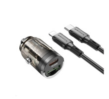 Автомобільний зарядний пристрій BOROFONE BZ29A Talented PD36W+QC3.0 car charger set(C to iP) Black