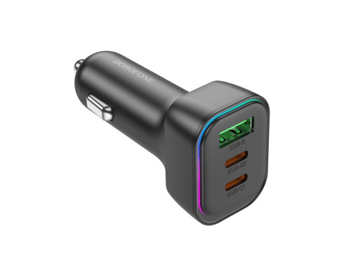 Автомобільний зарядний пристрій BOROFONE BZ28C Trophie PD60W(2C1A) car charger Black