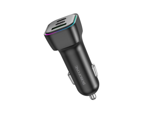 Автомобільний зарядний пристрій BOROFONE BZ28C Trophie PD60W(2C1A) car charger Black