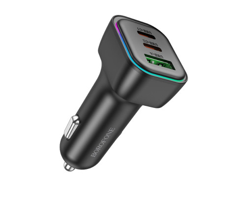 Автомобільний зарядний пристрій BOROFONE BZ28C Trophie PD60W(2C1A) car charger Black