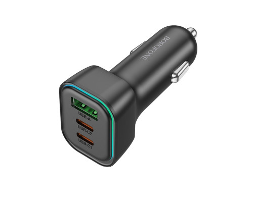 Автомобільний зарядний пристрій BOROFONE BZ28C Trophie PD60W(2C1A) car charger Black