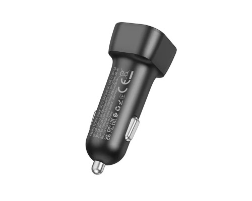 Автомобільний зарядний пристрій BOROFONE BZ28A Trophie PD30W+QC3.0 car charger Black (6941991110818)
