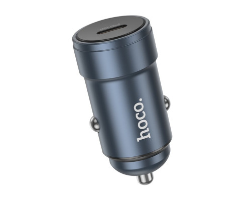 Автомобільний зарядний пристрій HOCO Z57 Glorious single-port PD30W car charger Metal Gray (6942007633048)