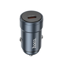 Автомобільний зарядний пристрій HOCO Z57 Glorious single-port PD30W car charger Metal Gray (6942007633048)