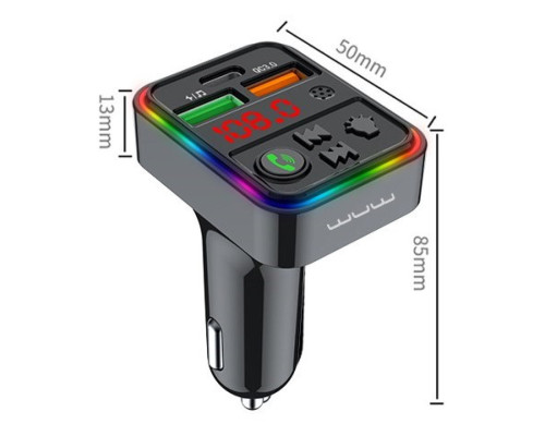 АЗП з FM-модулятором WUW-C162 Black (6972573334971)