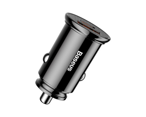 Автомобільний зарядний пристрій Baseus Circular Plastic A+C 30W Black (CCALL-YS01)