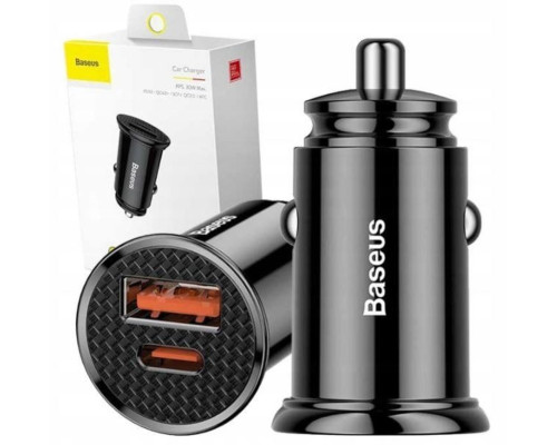Автомобільний зарядний пристрій Baseus Circular Plastic A+C 30W Black (CCALL-YS01)