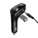 АЗП з FM-модулятор Baseus Streamer F40 AUX wireless MP3 car charger Black