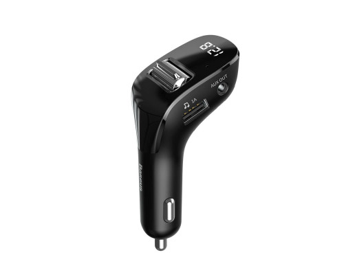 АЗП з FM-модулятор Baseus Streamer F40 AUX wireless MP3 car charger Black