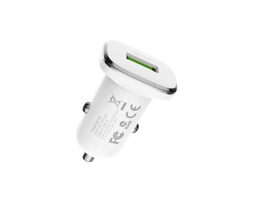 Автомобільний зарядний пристрій BOROFONE BZ12A single port QC3.0 with Micro-USB cable 18W White