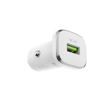 Автомобільний зарядний пристрій BOROFONE BZ12A single port QC3.0 with Micro-USB cable 18W White