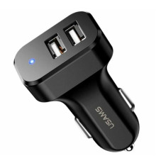 АЗП Usams US-CC087 C13 2.1A Dual USB Car Charger Black