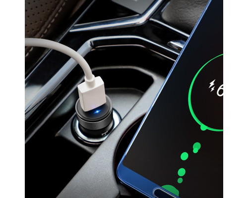 Автомобільний зарядний пристрій HOCO Z32 Speed Up single port QC3.0 car charger 18W Black