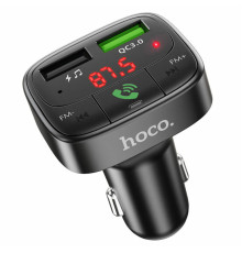 АЗП з FM-модулятором HOCO E59 Promise QC3.0 car BT FM transmitter 18W Black